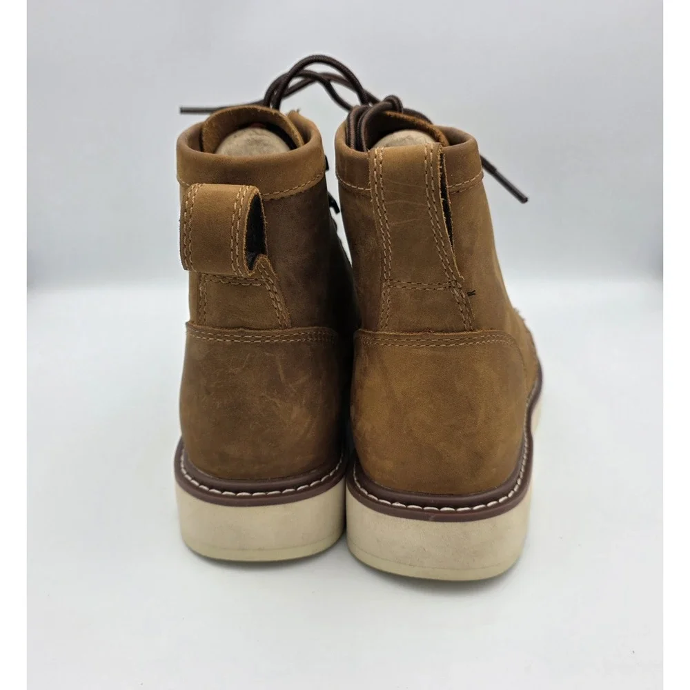 Brunt Marin Unlined Soft Toe Boots Leather  Brown Waterproof  Mens 6.5 Womens 8